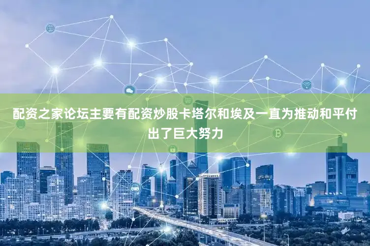 配资之家论坛主要有配资炒股卡塔尔和埃及一直为推动和平付出了巨大努力